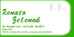 renato zelenak business card