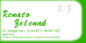 renato zelenak business card